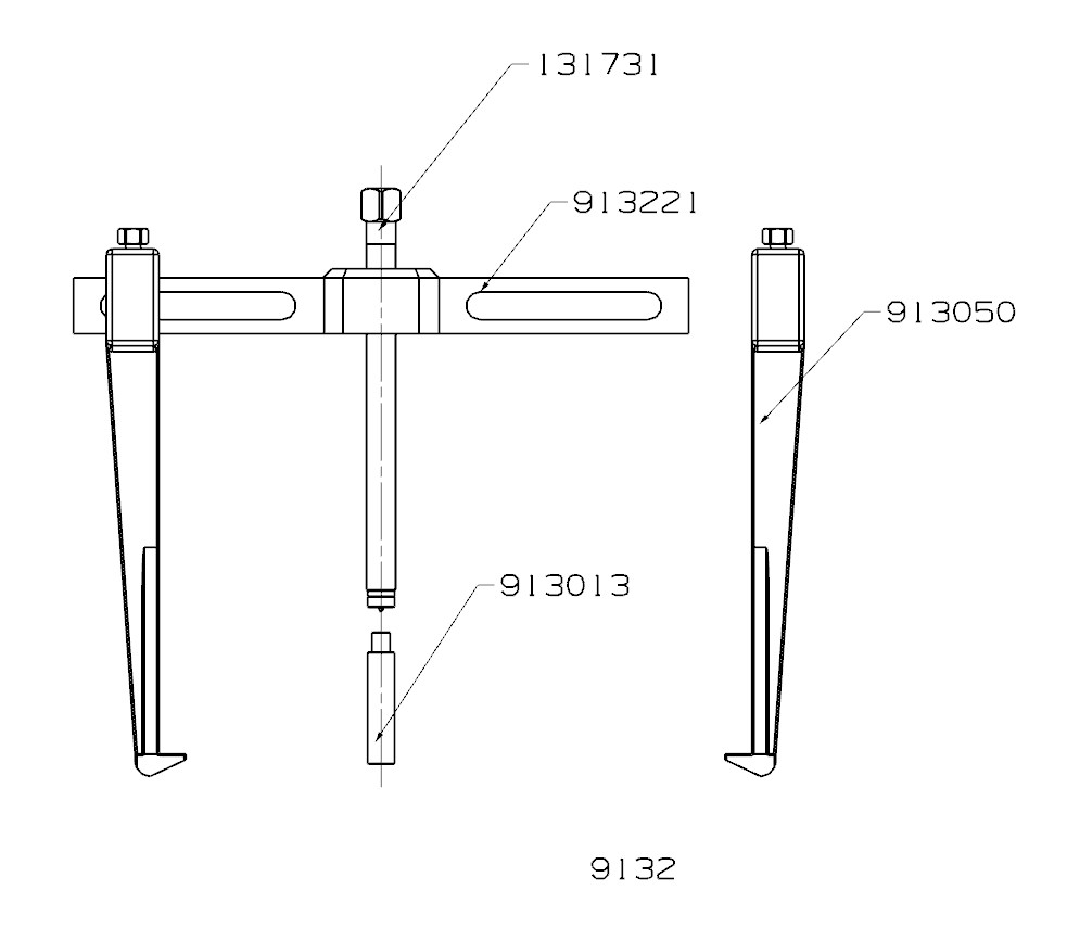 EXTRACTOR FORZA SERIE 9100 DE 2 PATAS